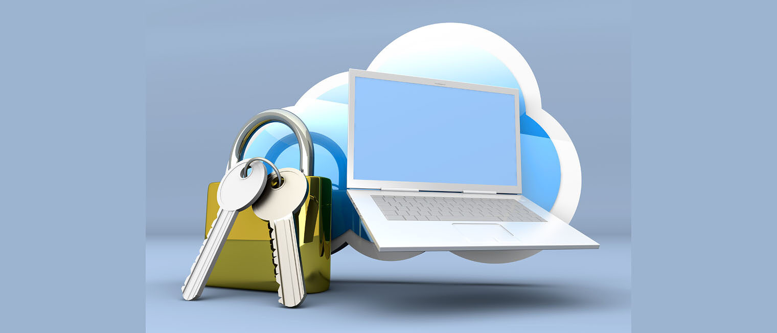 Laptop, Cloud, IT-Sicherheit Symbolbild Laptop, Cloud, IT-Sicherheit