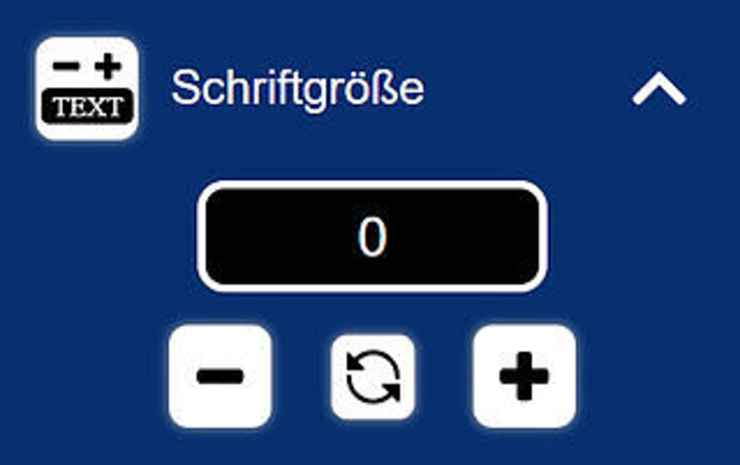 Screenshot Eye-Able Schriftgröße