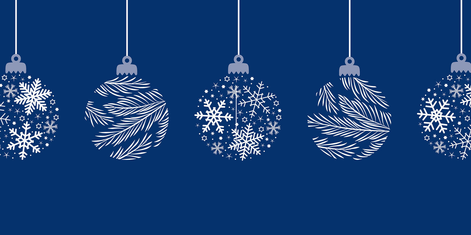 Symbolbild mit grafischen Christbaumkugeln