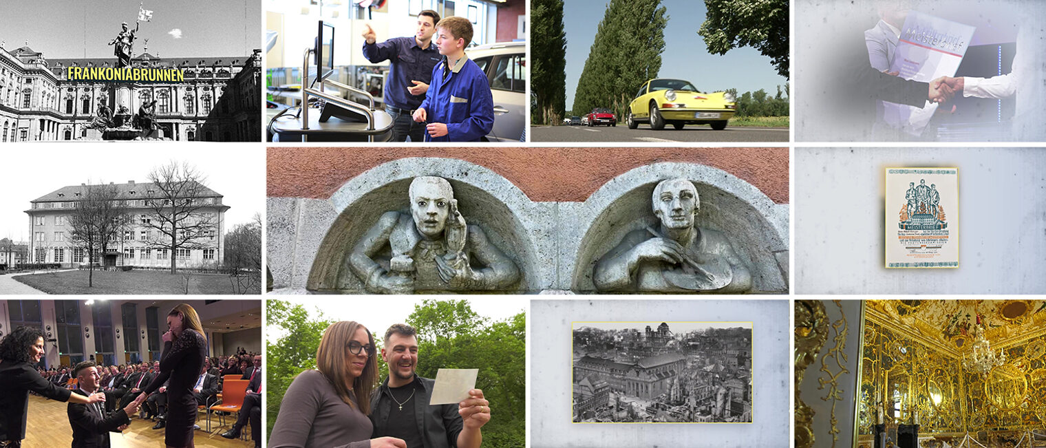 125 Jahre Handwerkskammer für Unterfranken | Unerwartetes Wissen Collage mit Eindrücken aus den Videos "Unerwartetes Wissen"