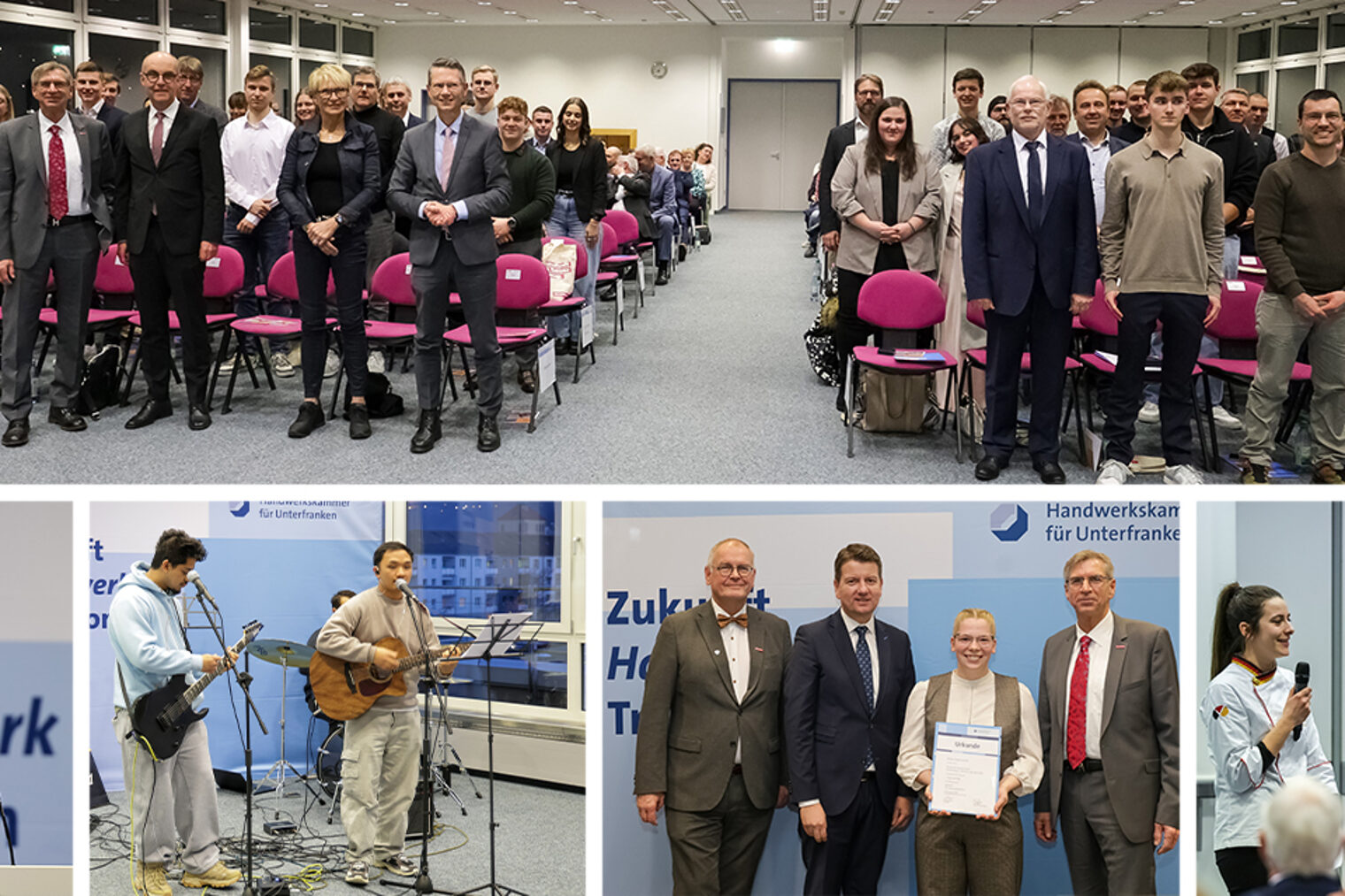 Collage mit Impressionen der Abschlussfeier