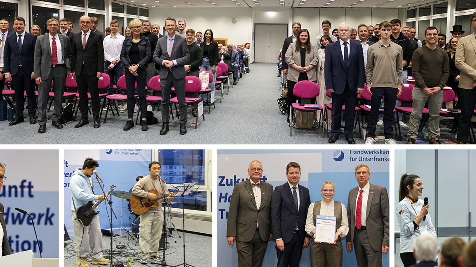 Collage mit Impressionen der Abschlussfeier