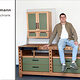 Portrait von Manuel Zimmermann mit seinem Schreinermeisterstück "Werkzeugschrank"