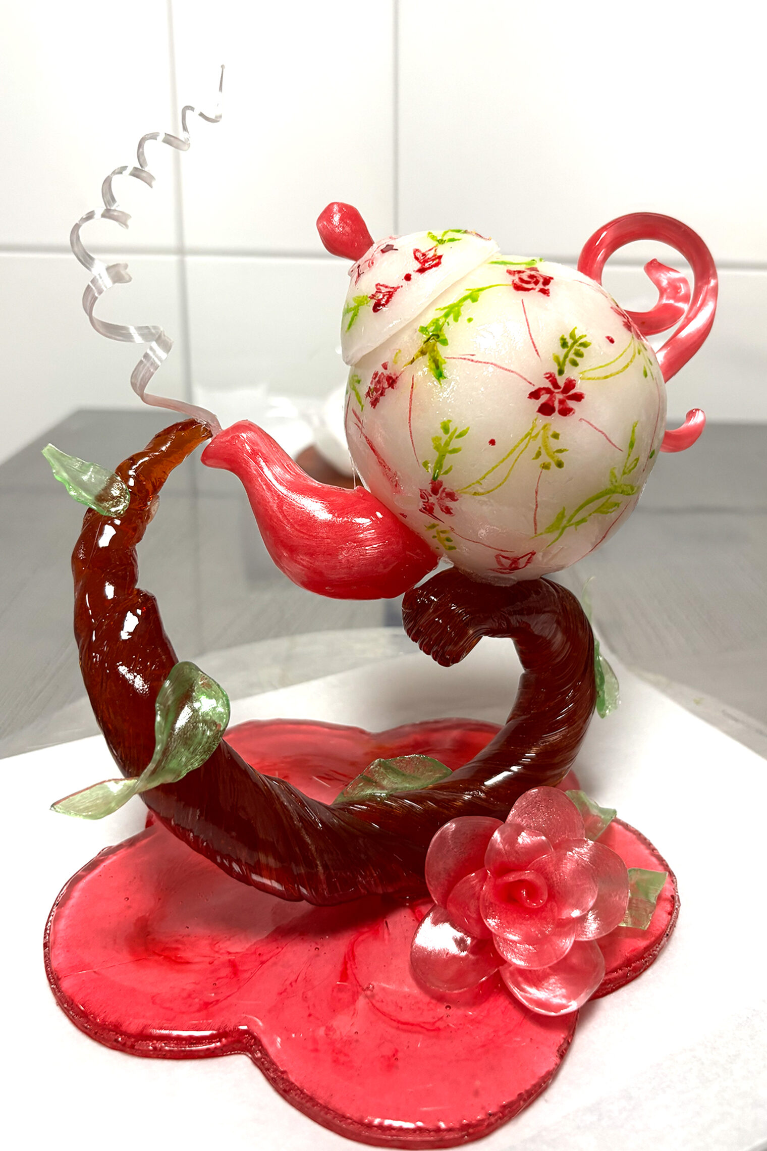 Schaustück aus geblasenem Zucker 