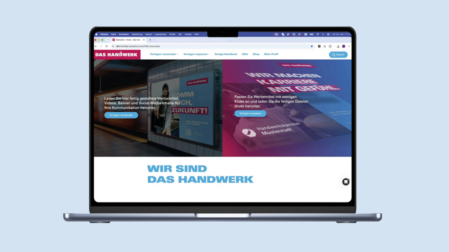 Symbolbild Laptop mit Screenshot Werbeportal