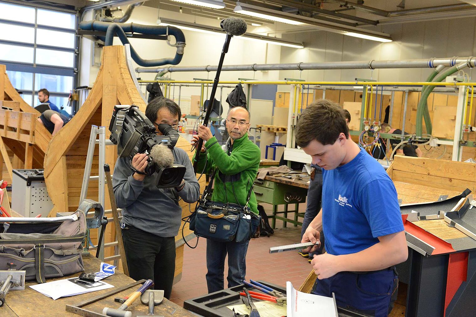 NHK -Japanischer Fernsehsender- besucht Spengler-Meisterschule Würzburg 05