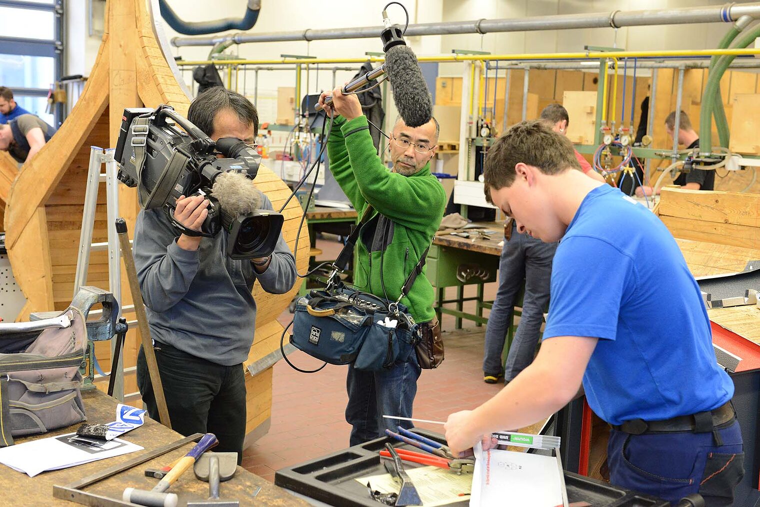 NHK -Japanischer Fernsehsender- besucht Spengler-Meisterschule Würzburg 06