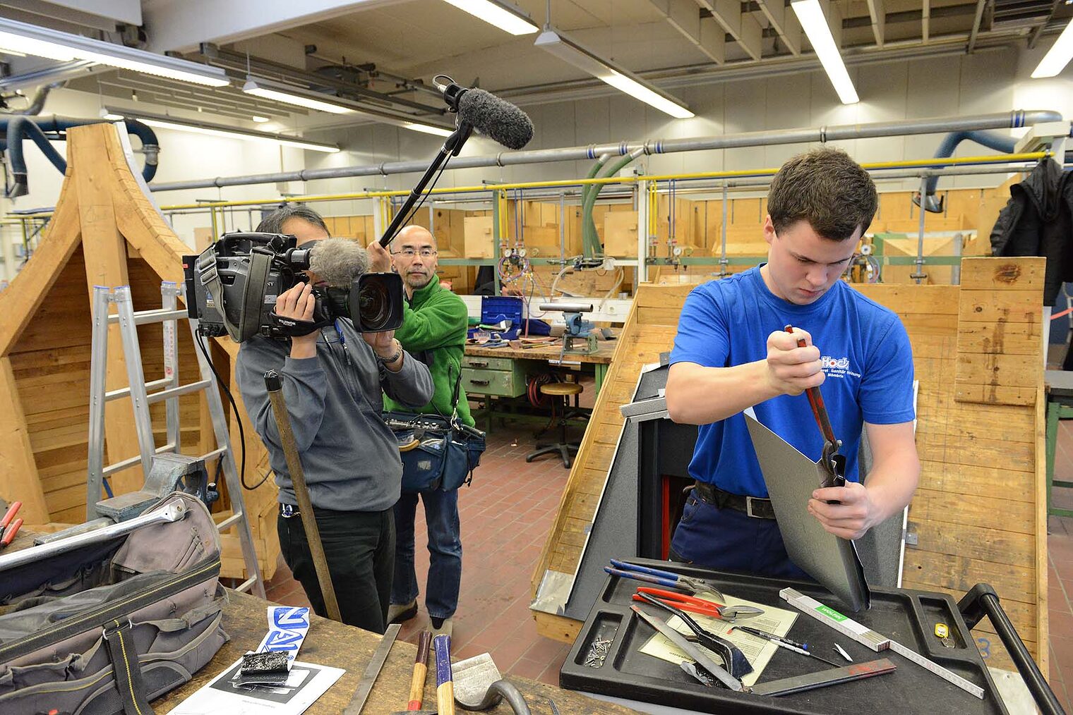 NHK -Japanischer Fernsehsender- besucht Spengler-Meisterschule Würzburg 09